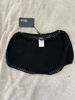 Hera Collection Black Crochet Knit Women's Shorts